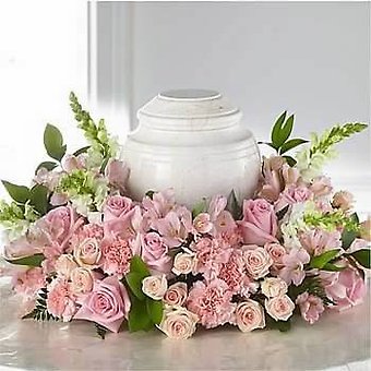 Pink Paradise Urn Arrangement