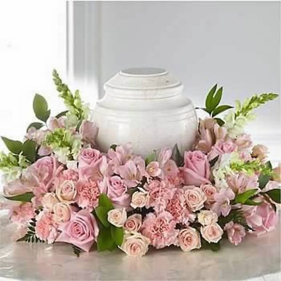 Pink Paradise Urn Arrangement