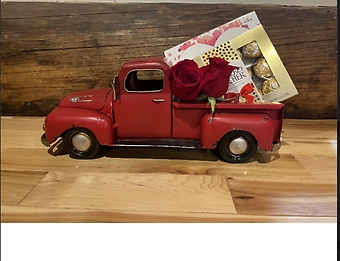 Truck planter-red