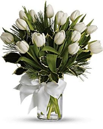 Tulips and Pine Bouquet (15 Blooms)